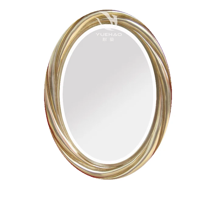 Farmhouse Home Decor Bathroom Wall Mirror Tempered Glasses Washroom PU Frame Mirror