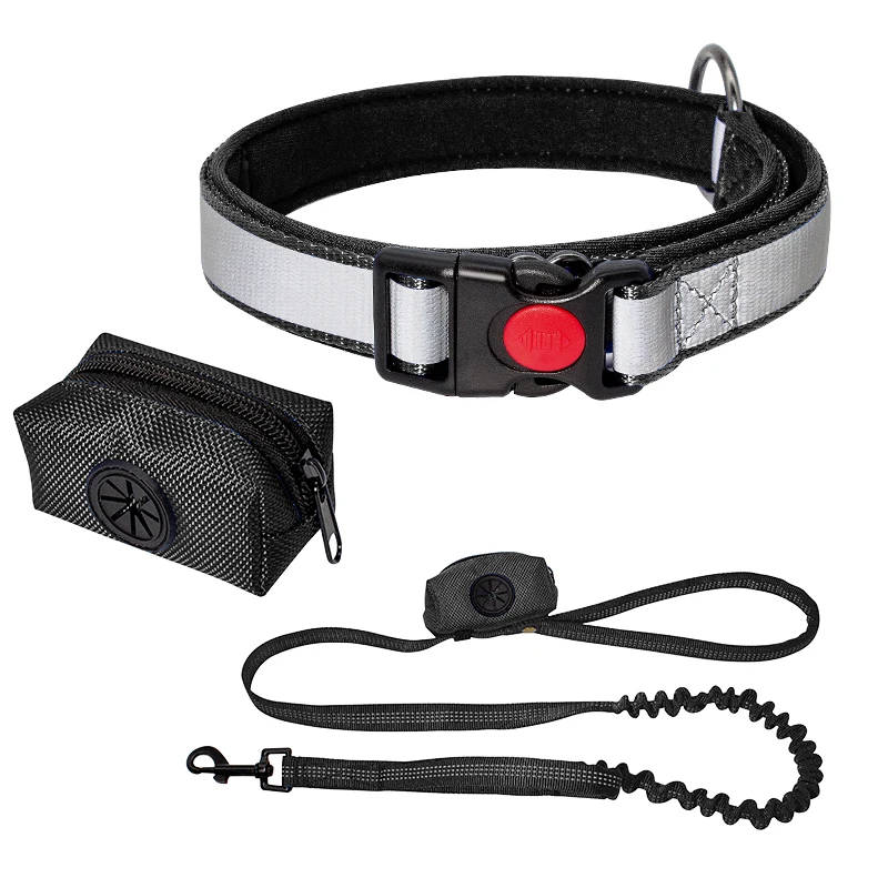 Wholesale Soft New Designer Luxury Waterproof nylon Custom Dog Collar And Leash Set Personalized With Poop Bag