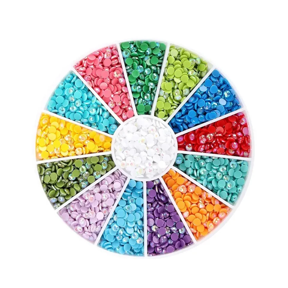 Full Square Fairy Dust Drills Resin Diamond 5D DIY Crystal Diamond Painting 3D Embroidery Rhinestone Mosaic Round AB Stone