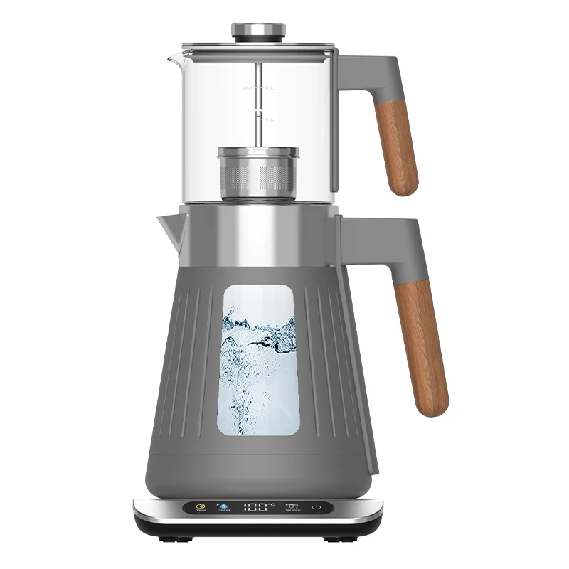 Hotsy 2.7L Double Wall Kettle Turkish Glass Portable Coffee And Tea Maker Stainless Steel Electric Tea Makers Set