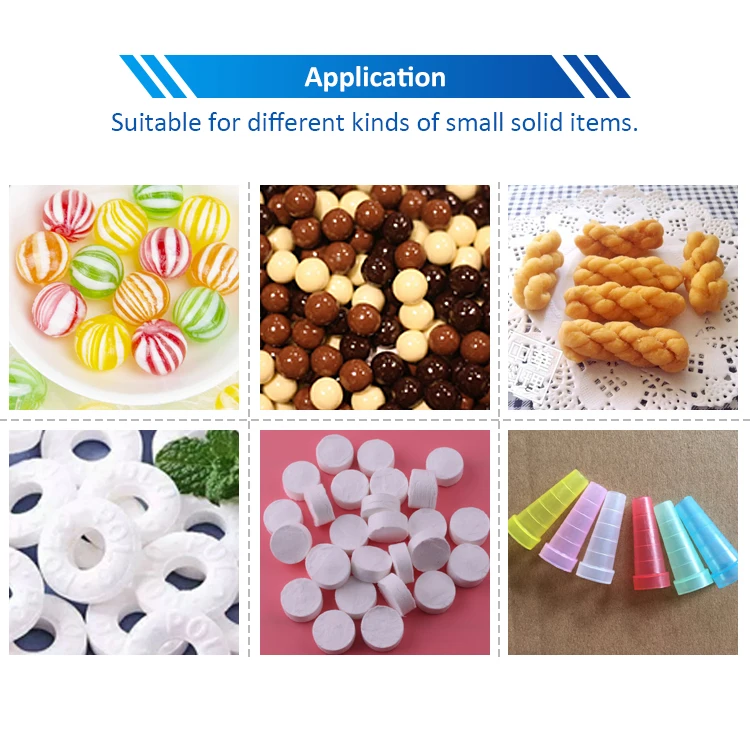 Fully Automatic Hard Candy Chocolate Balls Flow Packing Machine with Auto Feeding