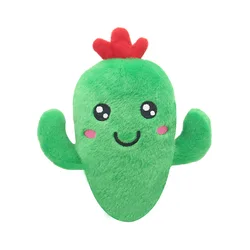 Pet plush vocal toys fruit vegetables dog cats educational toys supplies cactus corn eggplant