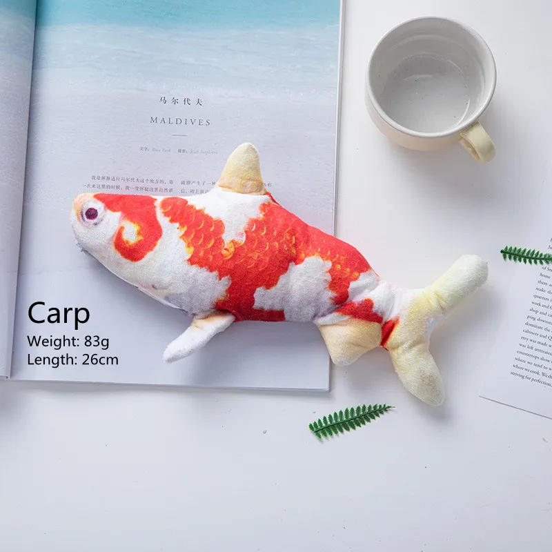 Usb Electric Moving Flippity Catnip Dancing Fish Cat Toy Cat Flapping Kicker Electric Simulation Interactive Fish Toy For Cat