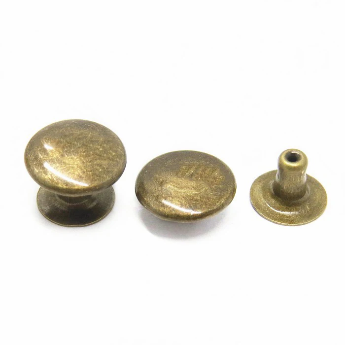 Garment Rivet For Jeans Leather Custom Logo Dual head Rivet Punk clothing