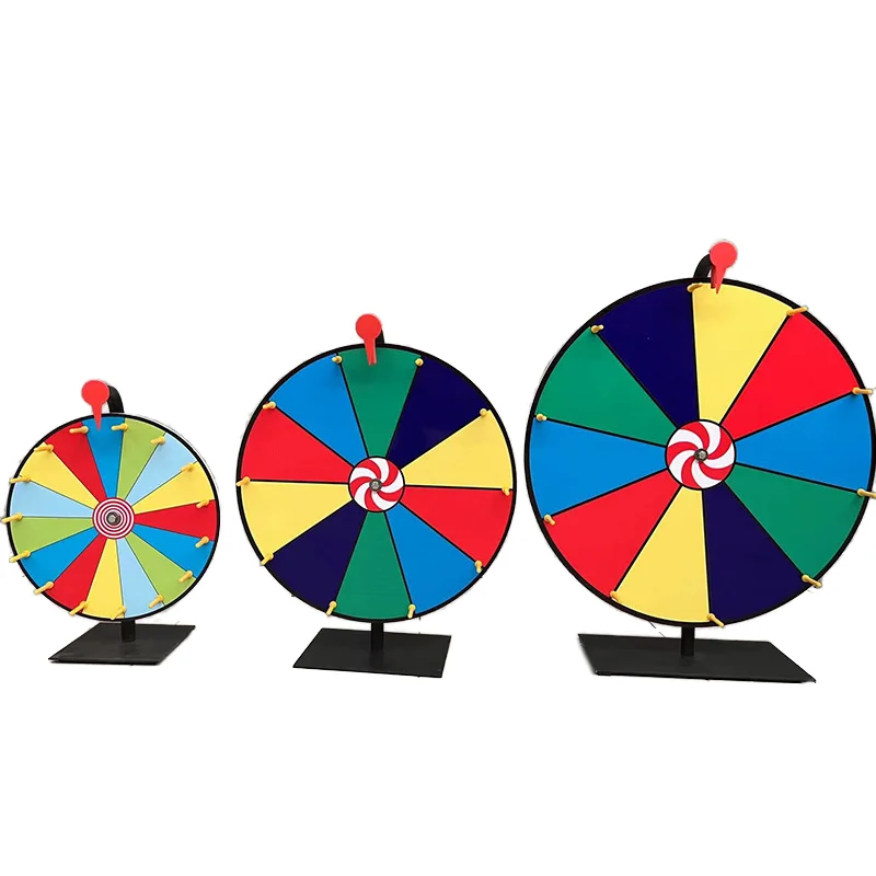 Fortune Prize Activity Turntable Game Hot Sales Lucky Draw Spin Wheel Custom Logo Dry Erase Color