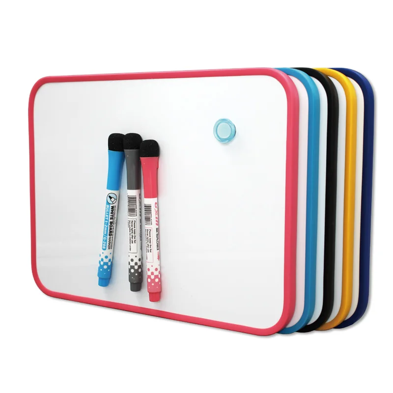 Assorted Color Soft Frame  Custom Logo No Ghost Water Proof Portable Kids Dry Erase Magnetic Whiteboard For Drawing And Painting