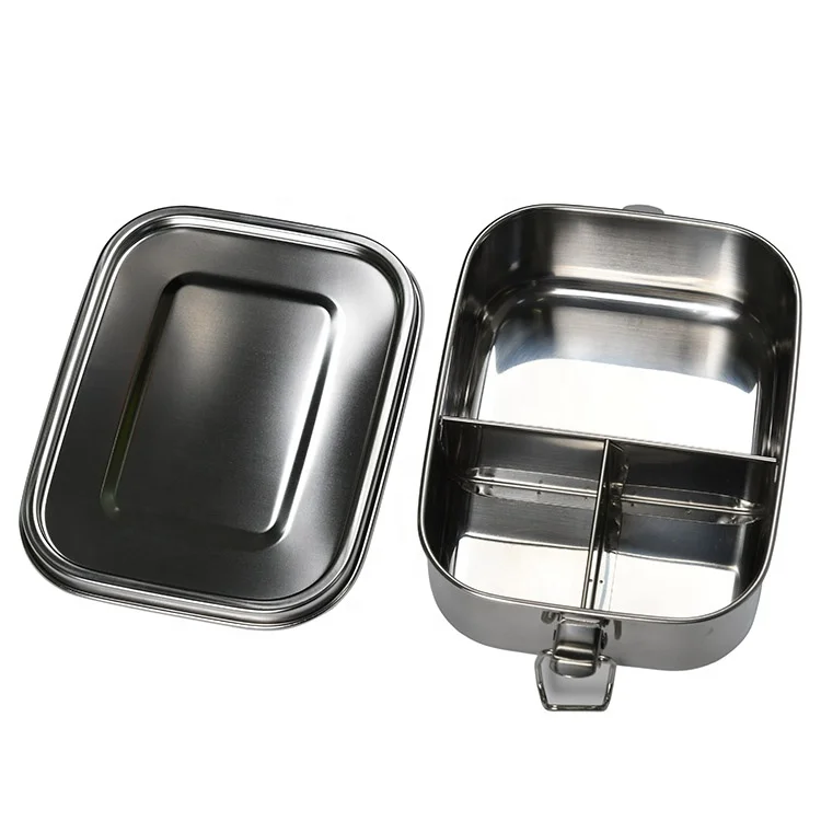 In Stock Stainless Steel Metal Insulated Plastic Lunch Box for bento box