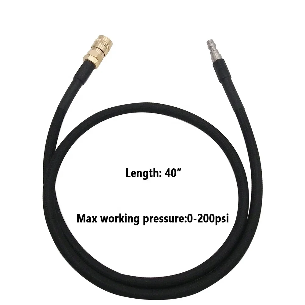 100cm Low Pressure SLP FLEX Remote Hose Line to Paintball HPA CO2 Tank Regulating Range 0-200 PSI