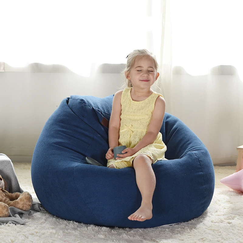 YJ Velvet Bean Bag Chair Cover  (No filling) for Adults Bedroom Corner Couch Cover Living Room Sofa Lounger