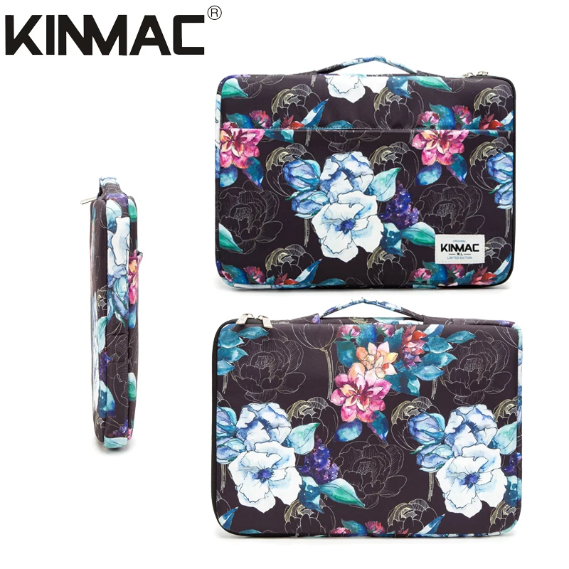 Kinmac Herbaceous Peony  laptop bag notebook briefcase laptop sleeve bag in water-proof fabric for women 14 inch laptop