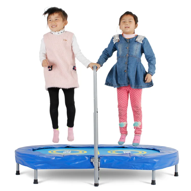 Hot Sale Foldable jumping trampolines with handle bar Adults Kids Child trampoline manufacturer indoor training trampolim