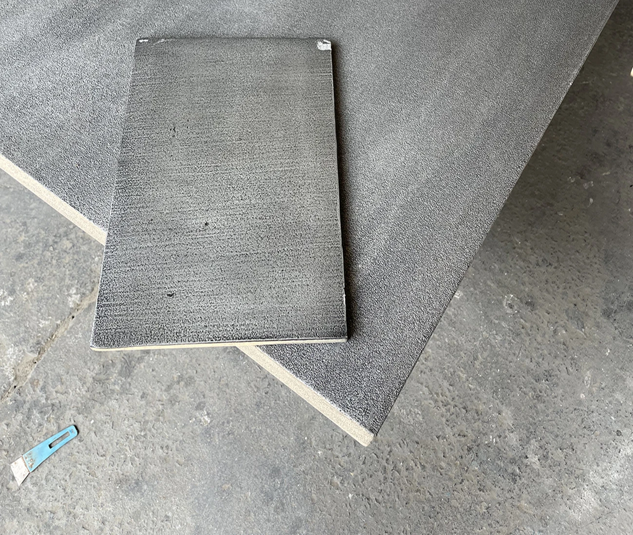 American rustic reclaimed wooden 8 seaters concrete layered over a wood core square dining table