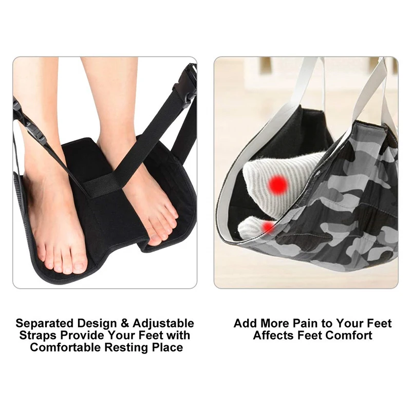 Factory Directly Supply Foot Rest Under Desk Adjustable Foam Foot Rest Cushion for Under Desk Airplane Footrest for Flight