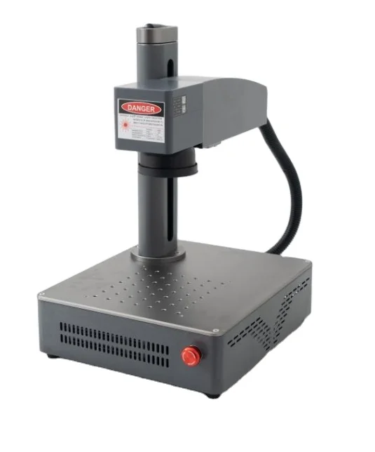 20W Portable laser fiber machine desktop laser marking machine laser engrave metal plastic acrylic stone