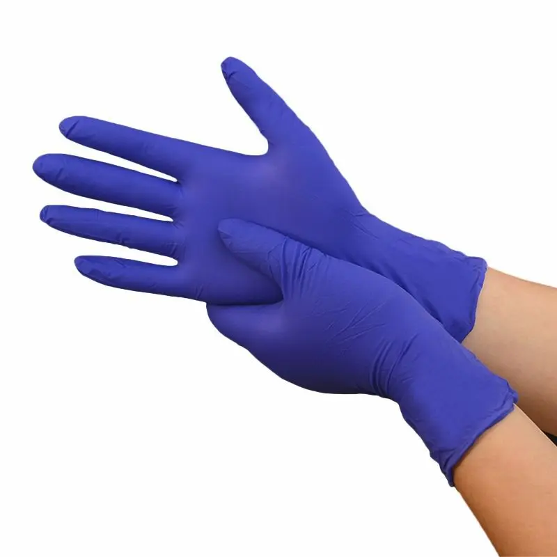 Tattoo Hair Salon Use Disposable Black Nitrile Gloves