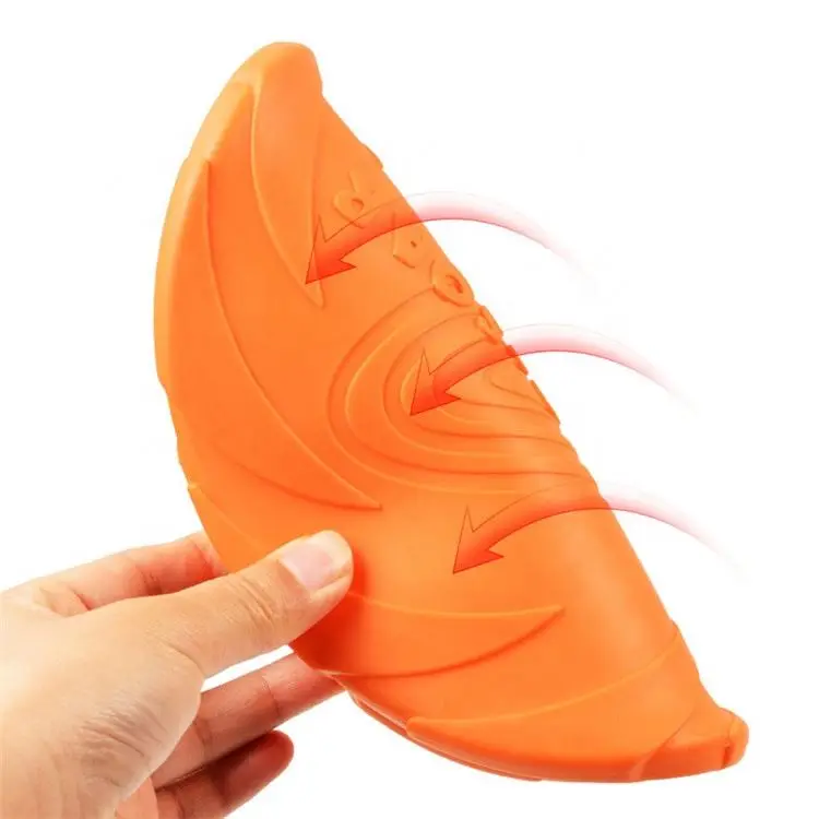 
Soft Flexible Rubber Pet Flying Saucer Toy Puppy Resistant Chew Game Accessories Dog Flying Disc 