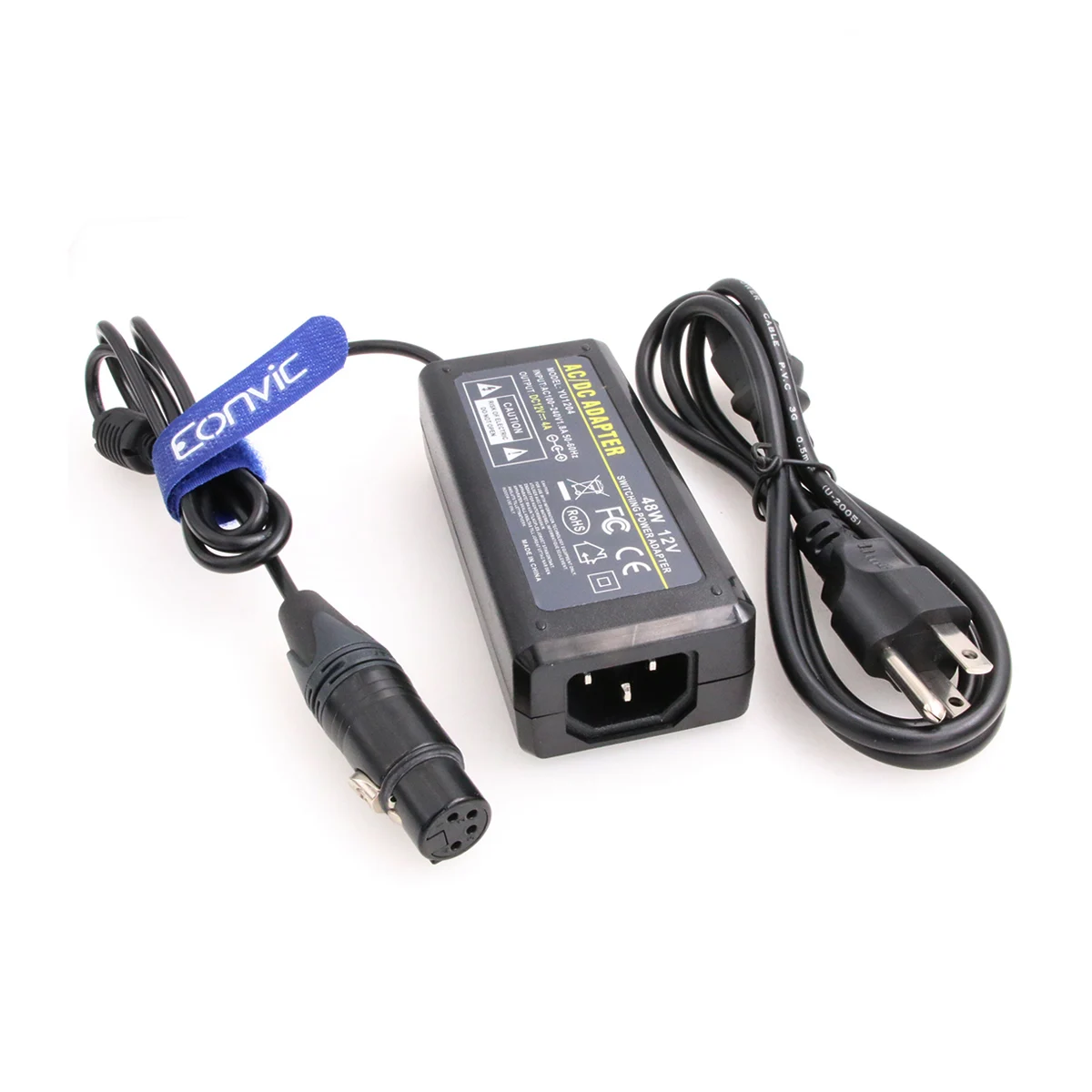 Eonvic 12V 4A 4 Pin XLR Female AC Power Adapter for Sony PMW F3 F5 HDW-F900 Zaxcom