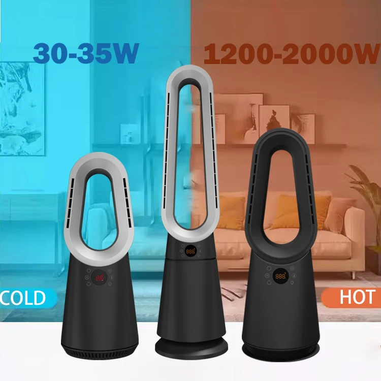 8 H Timer PTC Tower Ceramic Heater 2000W Protection Room Heater LED Display Portable Tower Electric Fan Heater