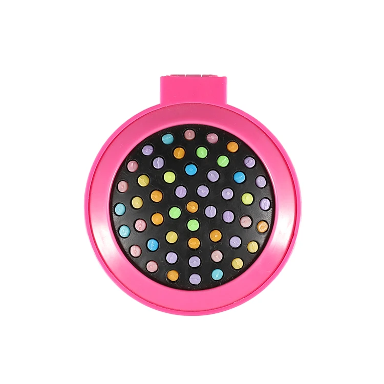 Foldable Plastic Private Label Compact Makeup Mirror Rainbow Mirror Comb Pocket Mirror