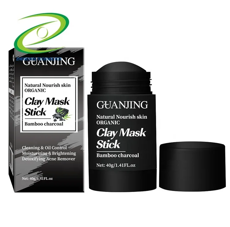 OEM/ODM service bamboo charcoal blackhead remover green tea stick deep cleansing face mask