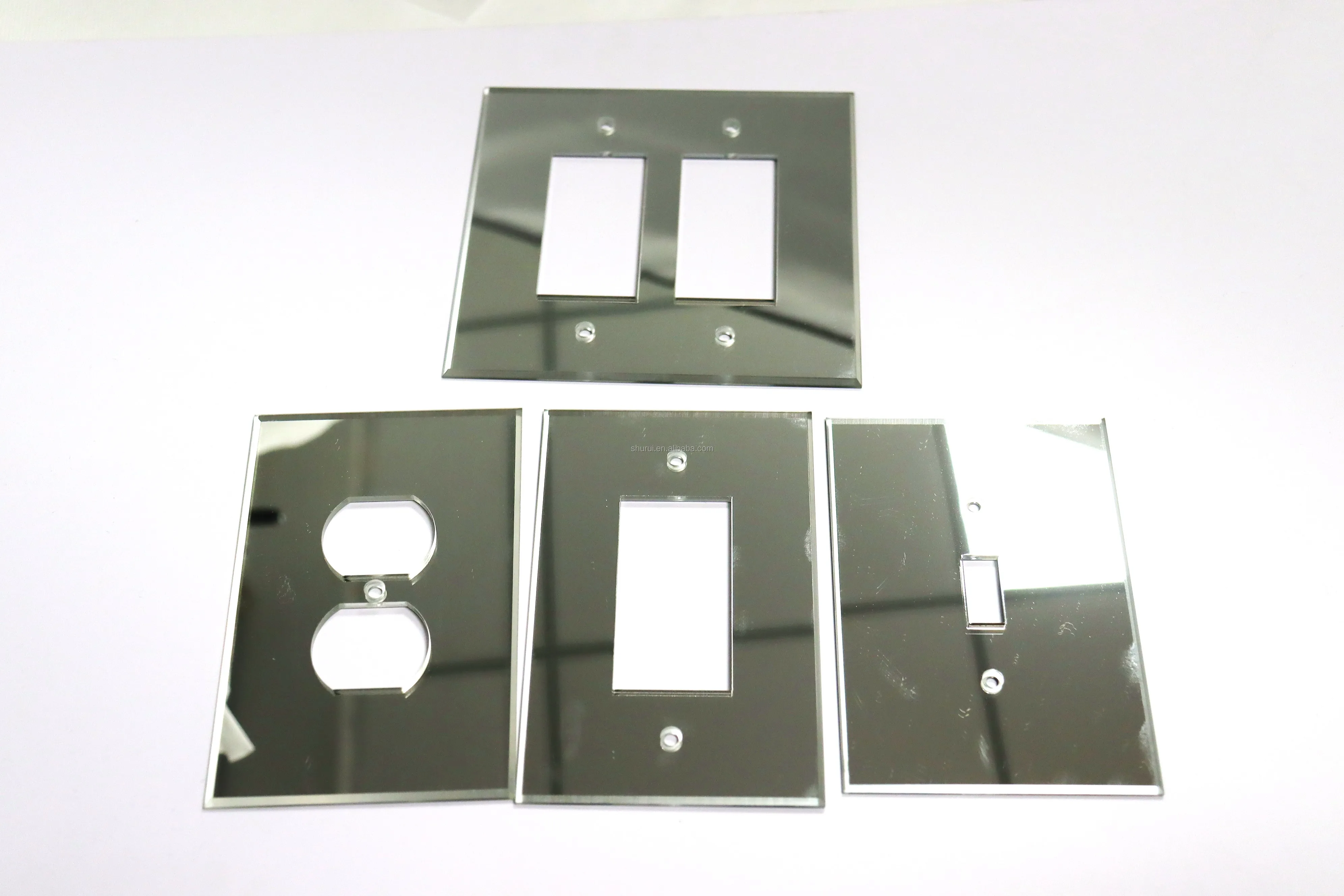 FHC Clear Single Toggle Switch Glass Mirror Plate