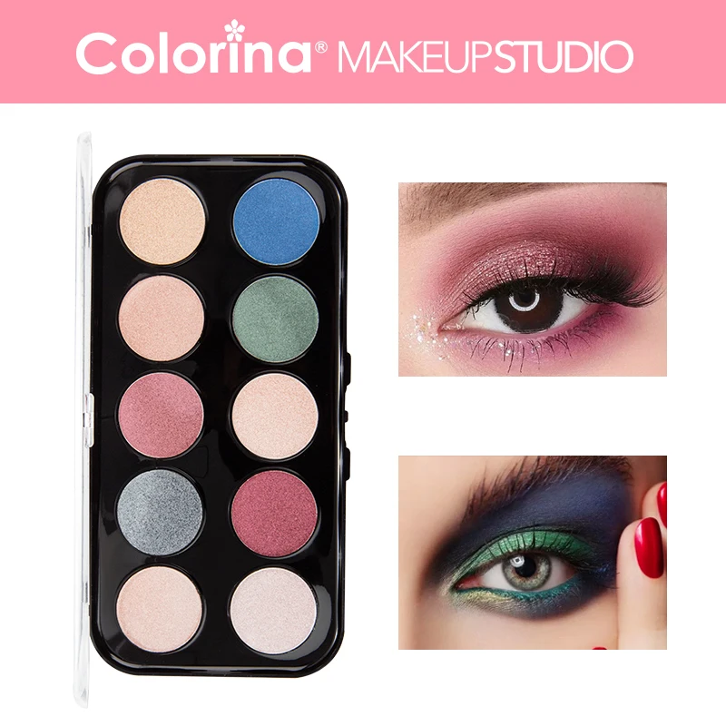 makeup cosmetics multi colored eye shadow supplier vendor high quality pigment cheap 10 colors matte eyeshadow palette