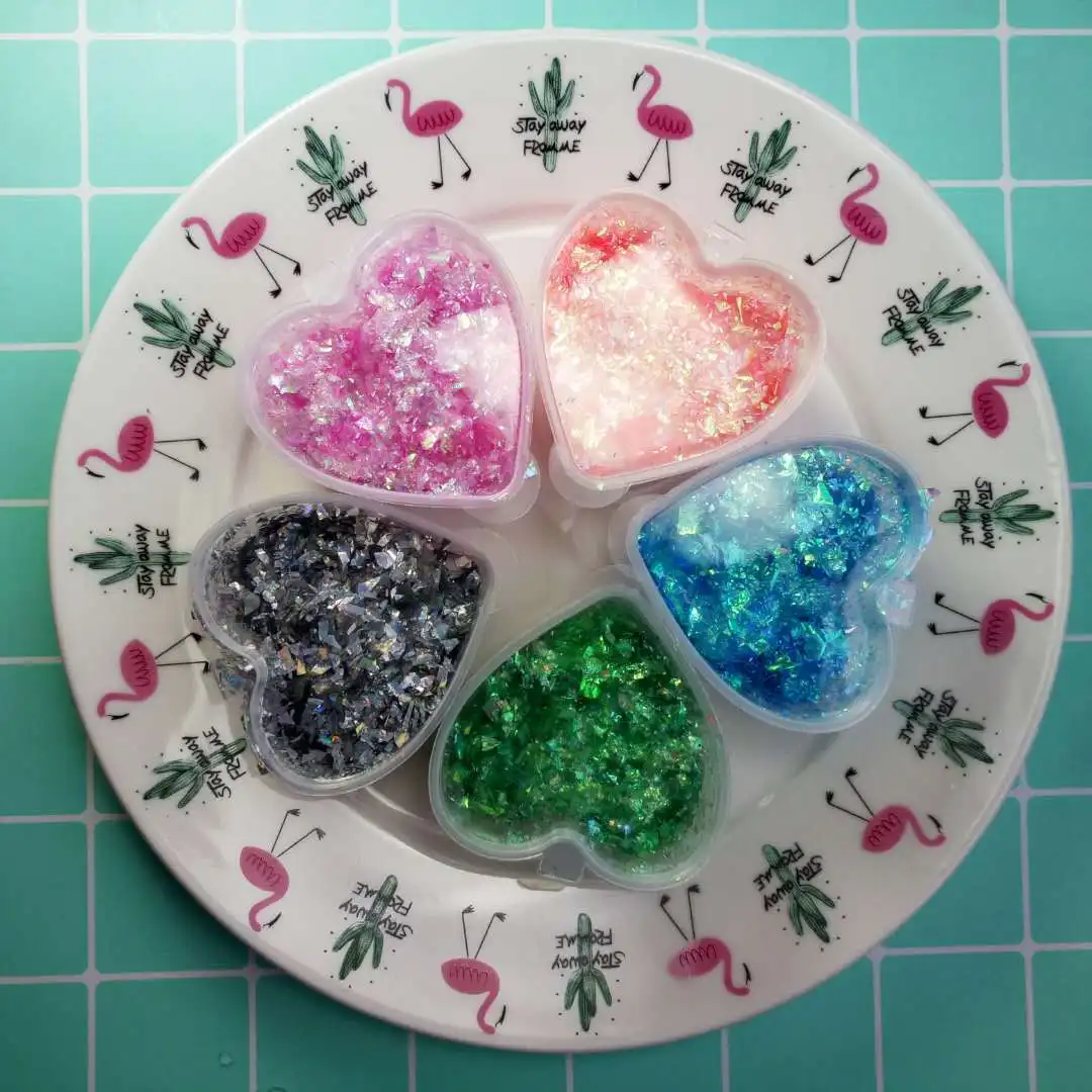 CARE PP boxed confectionery paper glitter DIY Slime Crystal Paste filler Shell Paper Glitter sparkles decoration