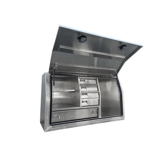 aluminum truck tool box with metal drawer