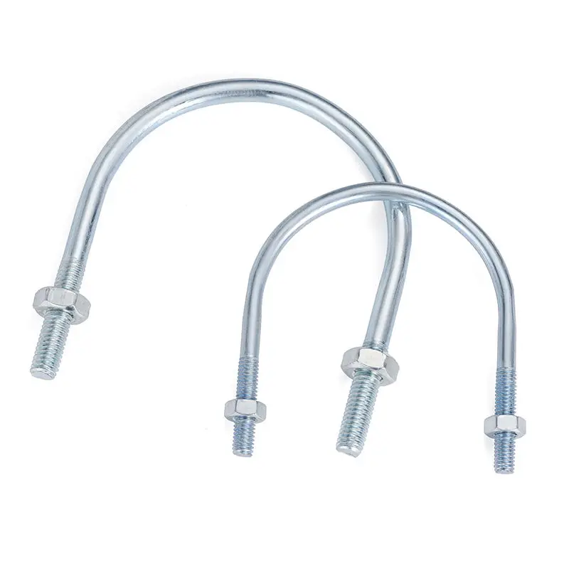 Hot sales tuercas y pernos  High strength carbon steel U-bolt Pipe clamp bolt  Galvanized U-shaped bolt customizable