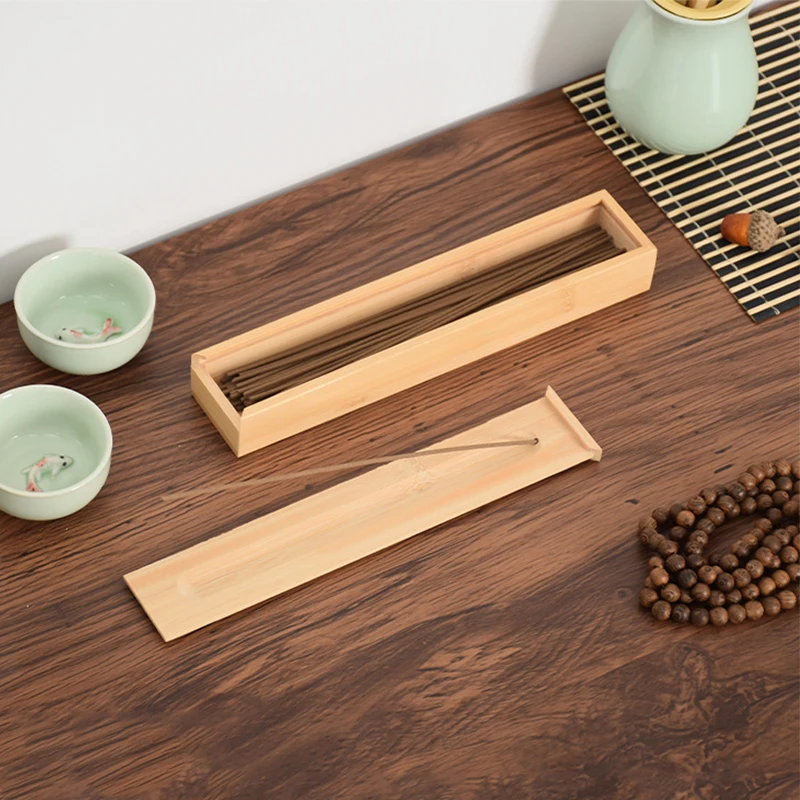 Agarwood Box Wooden Incense Box In Rectangular Shape Incense Burner Box Incense Ash Burner