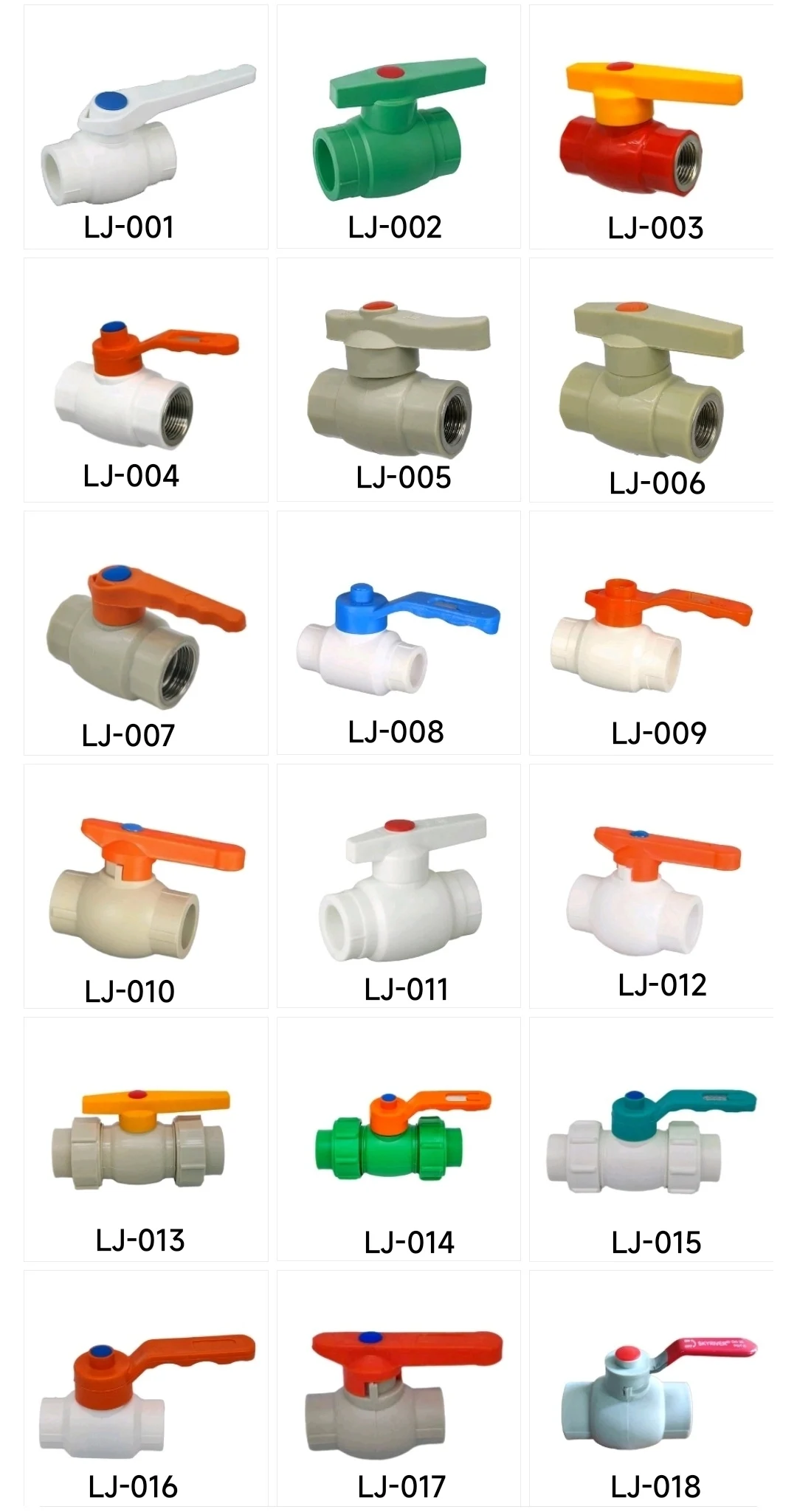 LJ-446 Plastic PPR Iron Ball Valves ABS Gardening Greenhouse Wholesale low pressure valve