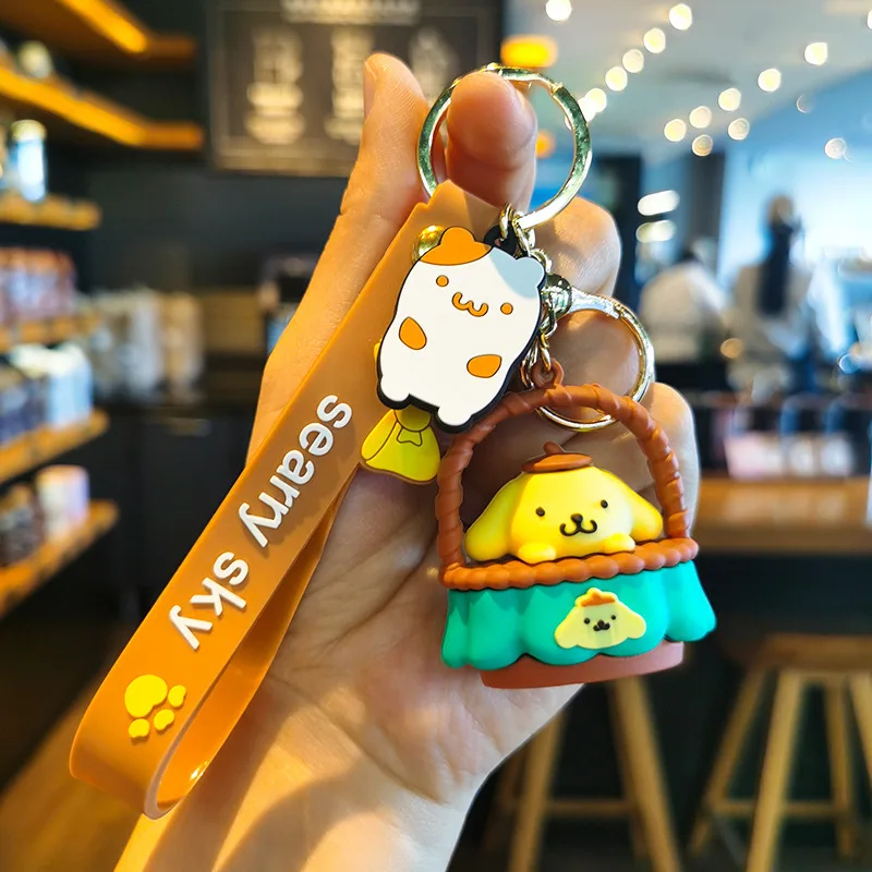Creative New Cartoon Sanrio Doll Keychain Kulomi Small Gift Pendant Merlot Ornaments Accessories Wholesale