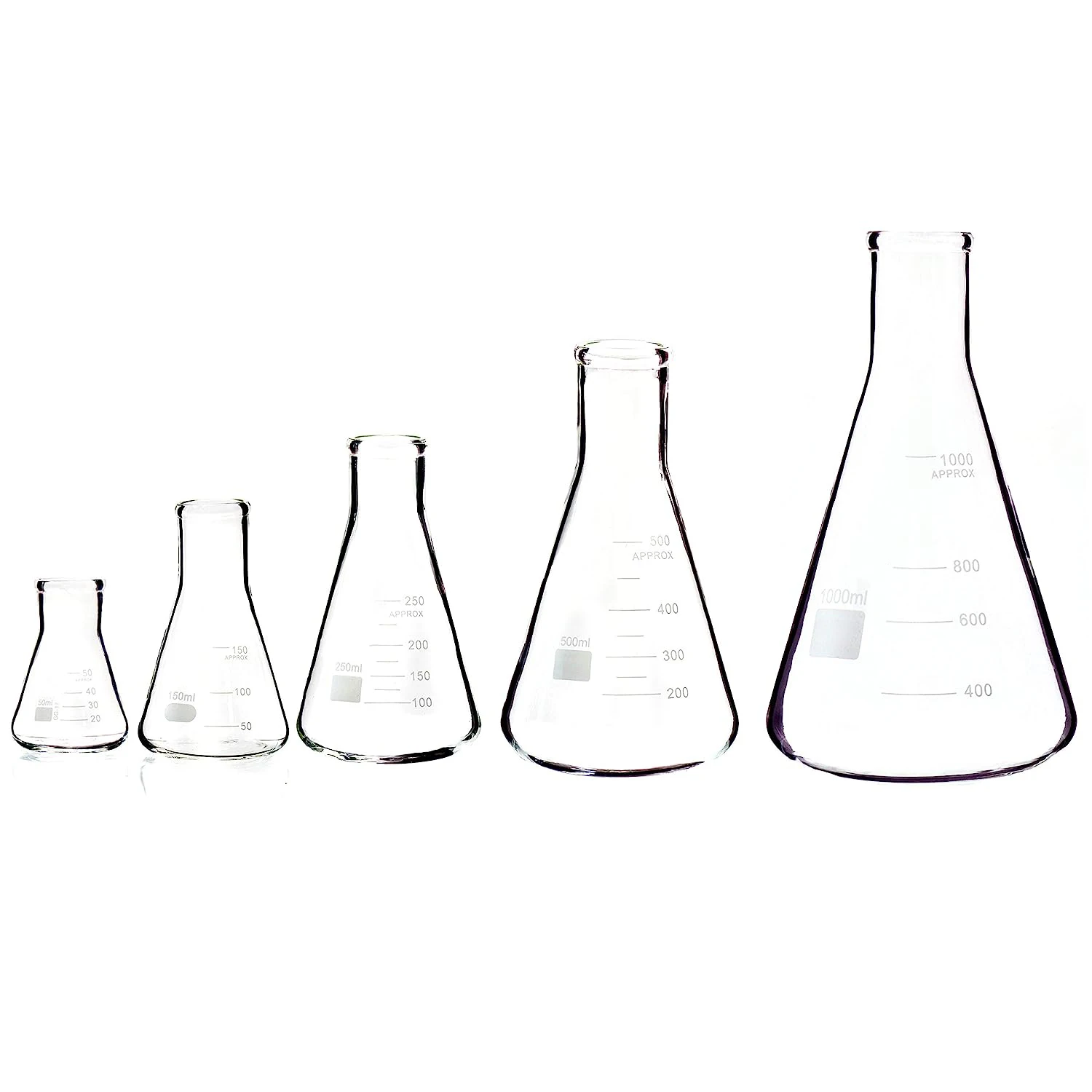 Lab glass 5000ml 2000ml 50 ml 250ml erlenmeyer flask with cork
