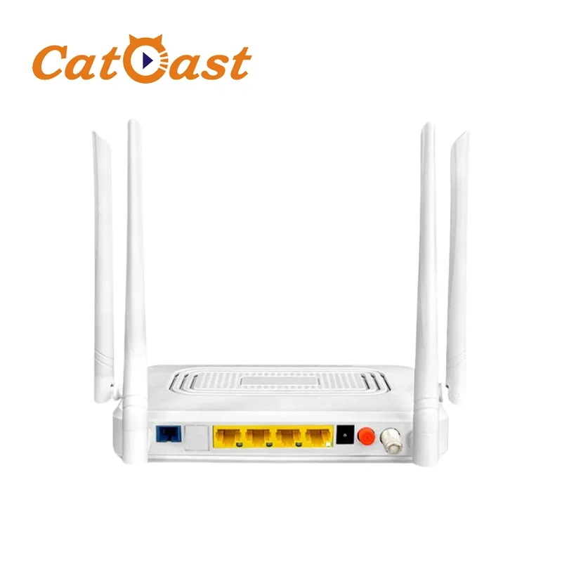 ONU 4GE+WiFiac+UBS+CATV XPON Dual Mode ONT WiFi onu gpon catv Epon wifi catv onu