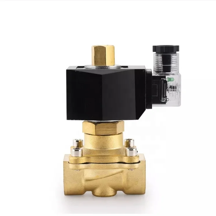 2 3 Way Brass Solenoid Valve Normally Closed Open 1/8' 1/4' 3/4' 1/2' 1' 2' 3' 12v 24v Dc 110v 120v 220v 230v 240v Ac