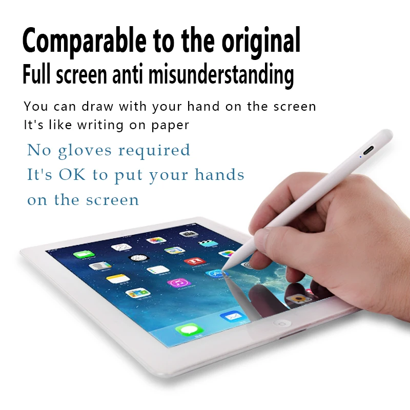 High Precision Touch Screen Stylus Pen Palm Rejection Scientific Design Comfortable Active Capacitive Stylus For Ipad