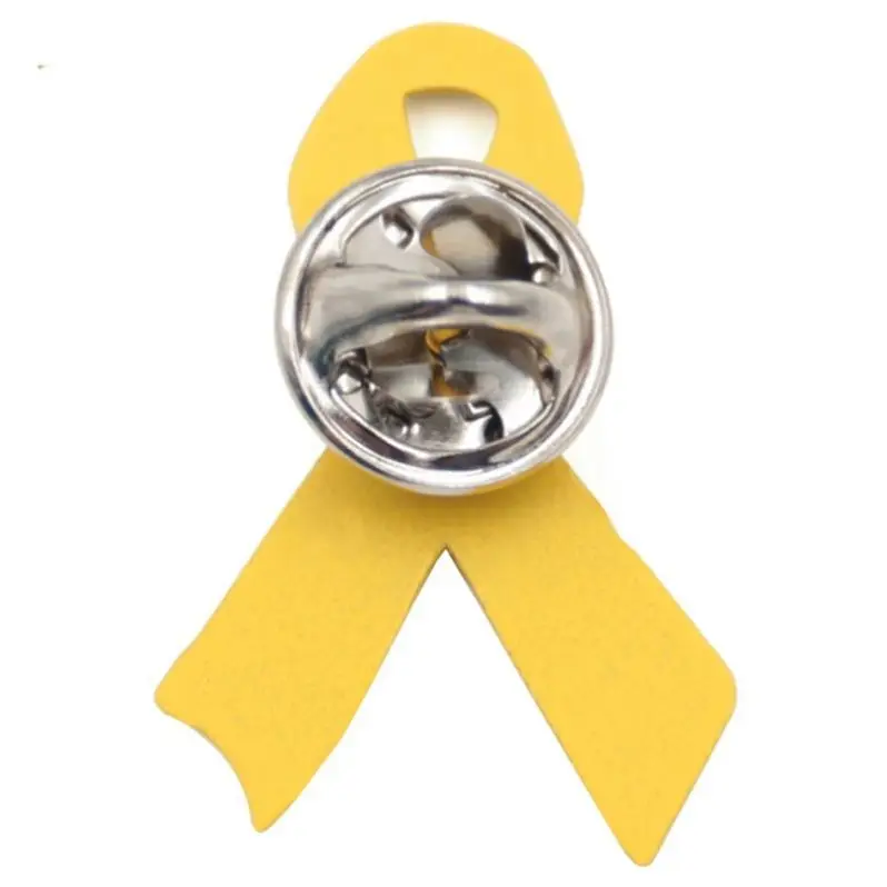 Breast cancer awareness products custom logo feminist women pink silk awareness autism ribbon enamel lapel pin badge