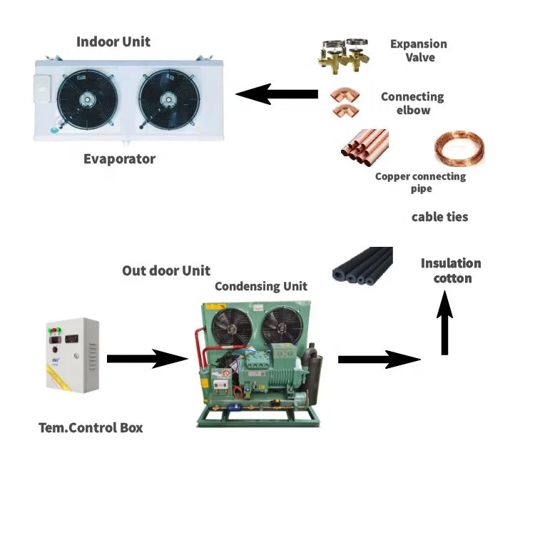 Factory 3hp 5hp 6hp 10hp Germany Air Cooled Compressor Condensing Unit for freezer Cooling System refrigeration
