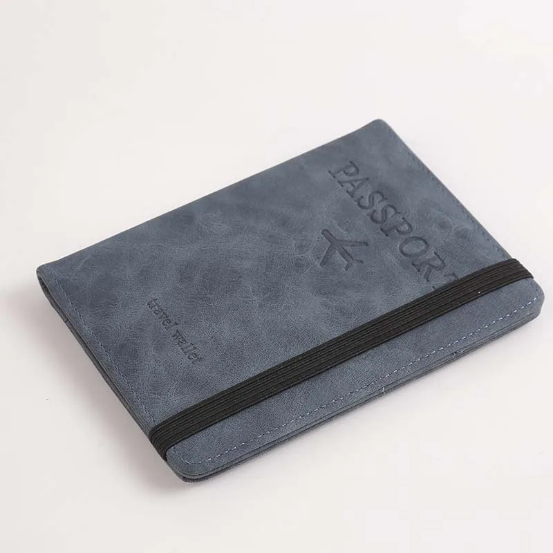 Cross border popular spot PU leather strap passport bag, ticket holder, travel portable SIM card passport holder_5