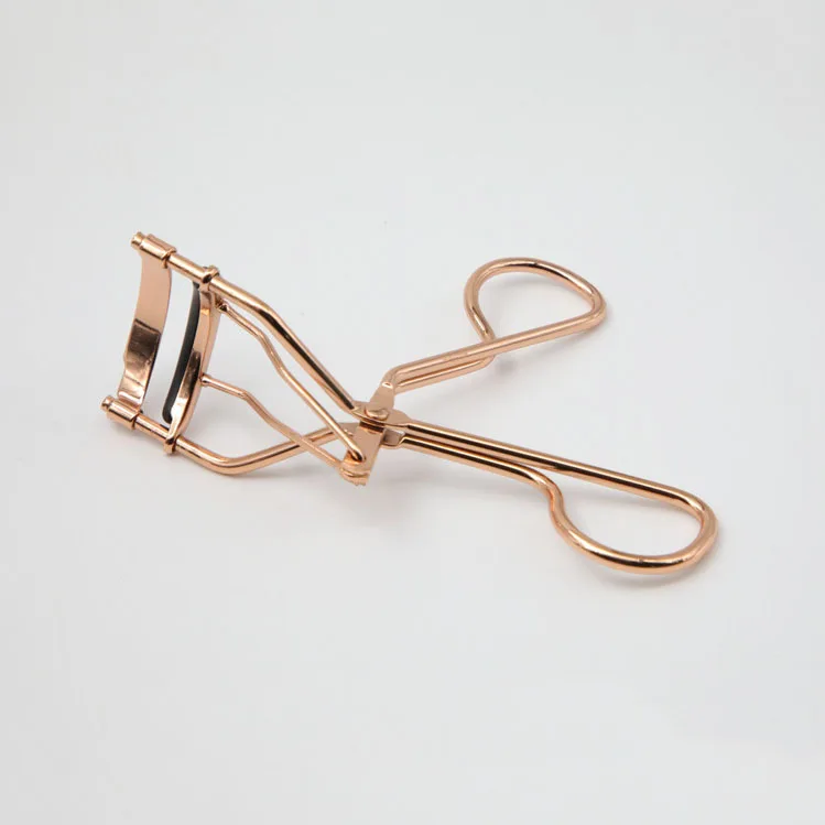 China supplier rose gold stainless steel private label eye curler eyelash curler with silicone pad