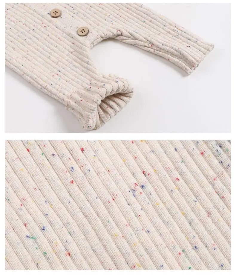 Hot-selling colorful speckle natural cotton soft comfortable onesies baby clothes knitting