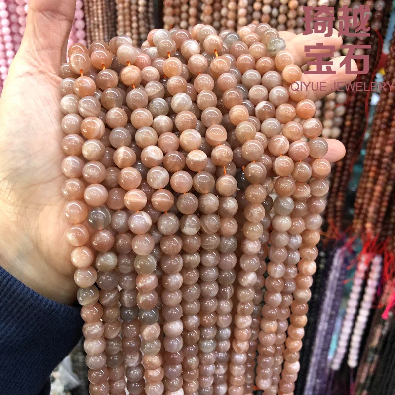Натуральные высококачественные бусины из драгоценных камней Sunstone пряди агат хрустальные для изготовления ювелирных