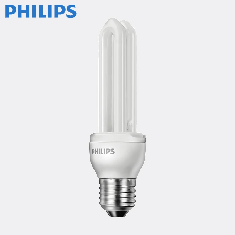  Philips 2U Энергосберегающая лампа E27 винтовая спиральная настольная U-образная Светодиодная для дома 11 Вт 5 супер