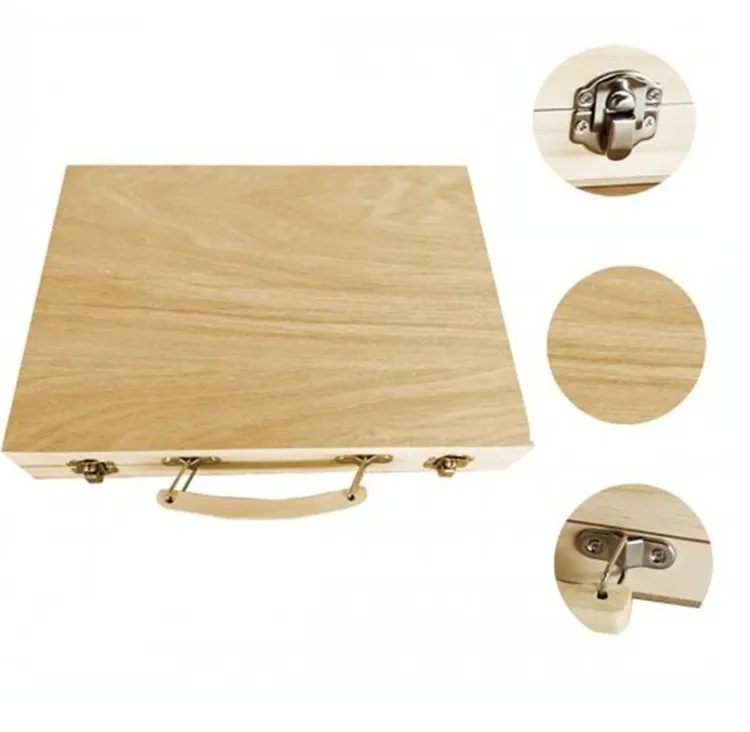 Набор цветных карандашей в деревянной коробке, 68 шт., кисть для акварели, ручки, рисование, художественные наборы для детей, набор канцелярских принадлежностей, подарок