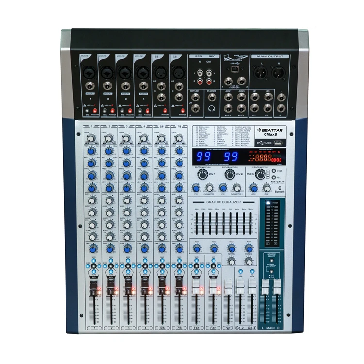 High end 8CH 12CH 16CH 24CH 32CH consola digital audio mixer with dual 99 DSP