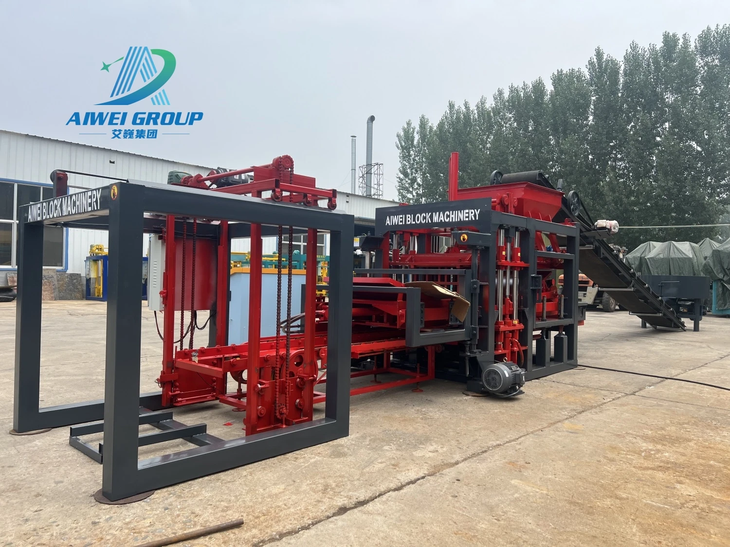 African hollow block making machine fully automatic hydraulic concrete block machine 8 inch block for sale