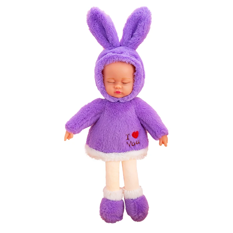 New promotion hot style cozy kawaii skin-friendly baby plush doll music doll toy