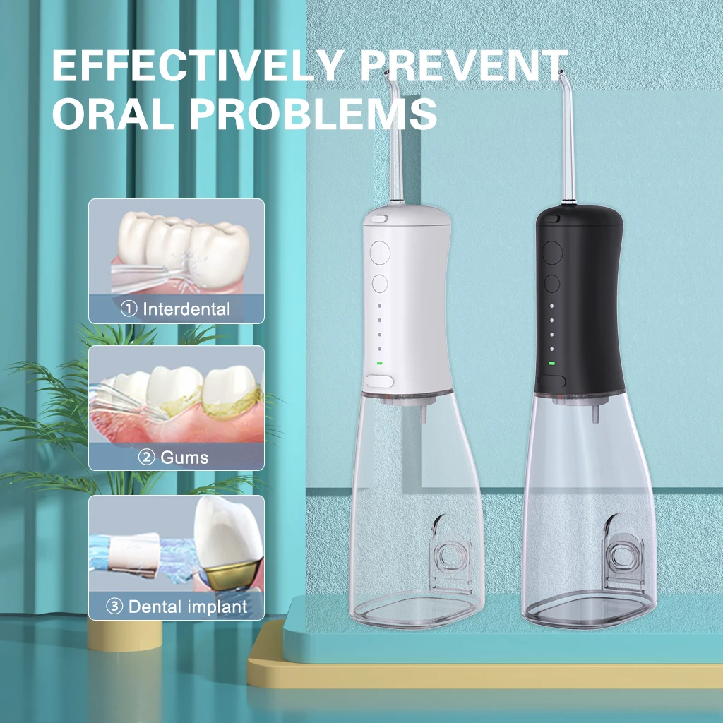 High Quality Portable Cordless Water Flosser Water Jet Flosser Best Dental Irrigator Water Floss 350ML