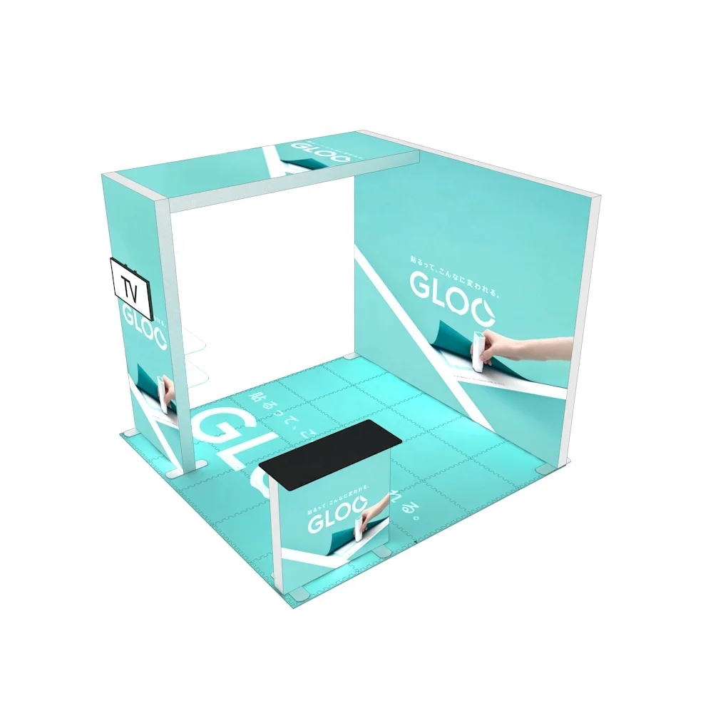 10x10 FT Aluminum Frame LED Backlit Backdrop Stand Promotion Counter Advertising Light Boxes Display 3x3m Expo Booth Exhibition