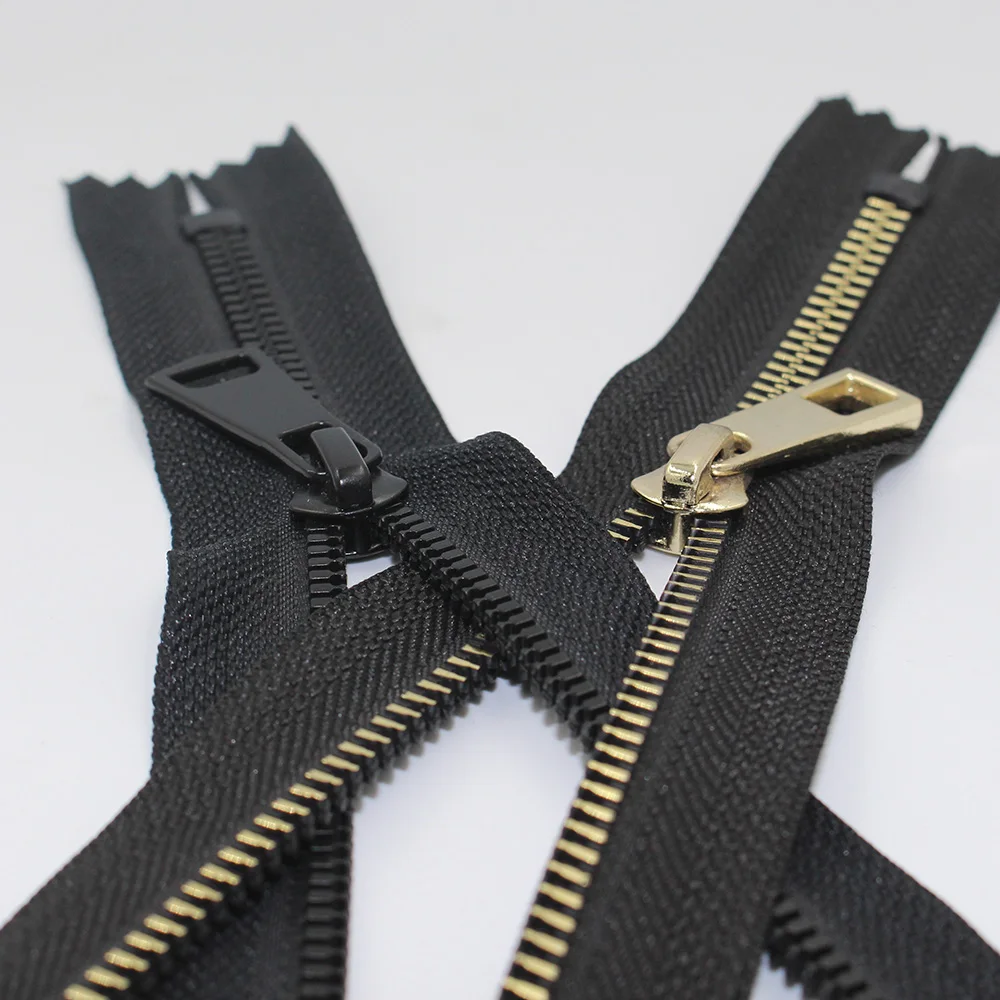 high quality plastic #5 close end resin zipper with hook puller for pocket